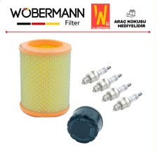 Wöbermann Renault 12 Toros R12 Periyodik Filtre Bakım Seti Hava+Yağ+Bosch Buji