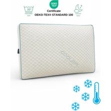 MORVELLA Cooler Extreme Visko Delikli Bütün Visco Sünger Yastık 60X40X15 cm 1250 gr Omuz/boyun Destekli