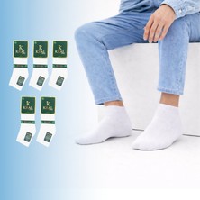 Kral Socks Erkek Patik Düz Desen (5 Çift) Bambu Dikişsiz Hassas Dokuma Parfümlü Kısa Çorap