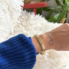 Alice İsstanbul Çelik Sıralı Taşlı Kelepçe