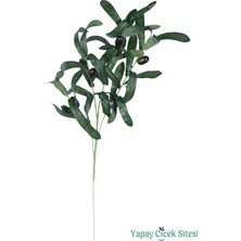 Yapay Çiçek Sitesi Yapay Zeytin Dalı 55 cm Koyu Yeşil