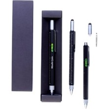 Endorfia Libe-Çok Fonksiyonlu Mühendis ve Mimar Kalemi (Metre, Su Terazisi, Mini Yıldız ve Düz Tornavida Ucu ) (Kişiye Özel)