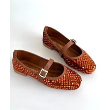 Armüz Moden Taba Süet Babet Ayakkabı