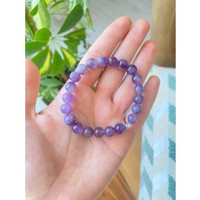 Laryn Ametist Doğal Taş Bileklik