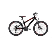 Bisan Cooper Çocuk Bisikleti 28 cm Md 20 Jant 21 Vites Mat Siyah Kırmızı