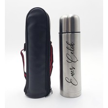 As Gift Kişiye Özel 500 ml Deri Kılıflı Termos