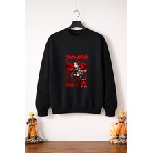 Petite Pati Demon Slayer Tanjiro Sweatshirt (3 Iplik %100 Pamuk)