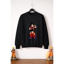 Petite Pati Dragon Ball Goku 9  Sweatshirt (3 Iplik %100 Pamuk)
