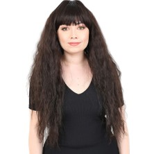 Nuveden Ieg™ Uzun Perçemli Kabarık Dalgalı Fiber Sentetik Peruk - Kahverengi NVDN-RSPRK34