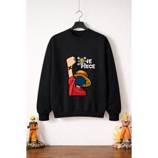 Petite Pati One Piece Luffy 3 Sweatshirt (3 Iplik %100 Pamuk)