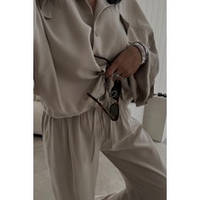 Et Bej Comfort Gömlek Pantolon Takım