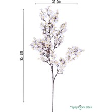 Yapay Çiçek Sitesi Yapay Erik Çiçeği Dalı ( Sakura) 95 cm Beyaz