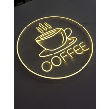 Neonled Coffee & Fincan Neon LED Yazı & Figür (Kafe, Kahve Konsept Dizayn) Dekoratif Aydınlatma
