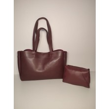 TrendyX Büyük Boy Yavrulu Omuz Çantası - Suni Deri