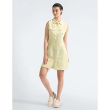 Calvin Klein Sleeveless Cotton Shırt Dress Elbise