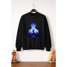 Petite Pati Jujutsu Kaisen Megumi Sweatshirt (3 Iplik %100 Pamuk)