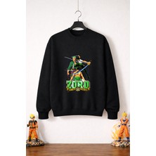Petite Pati One Piece Zoro 1 Sweatshirt (3 Iplik %100 Pamuk)