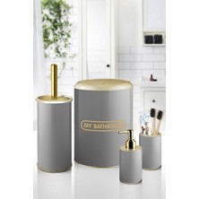 UltraMint Modern 4 Parça Metal Banyo Takımı, Şık ve Elegant Tasarım