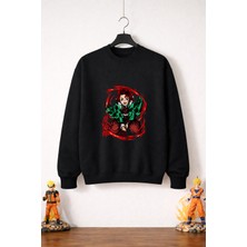 Petite Pati Demon Slayer Tanjiro Sweatshirt (3 Iplik %100 Pamuk)