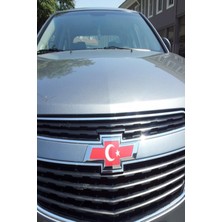 Mlh Store Chevrolet Için Özel Yeni Uyumlu Aksesuar Arma Üzeri Bayrak Kaplama Ön-Arka