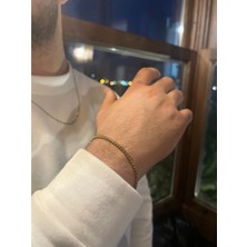 Luciaonline Erkek Gold Renk Zincir Çelik Bileklik
