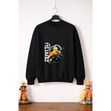 Petite Pati Demon Slayer Zenitsu Sweatshirt (3 Iplik %100 Pamuk)