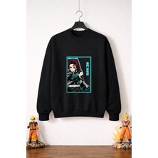 Petite Pati Demon Slayer Tanjiro Sweatshirt (3 Iplik %100 Pamuk)