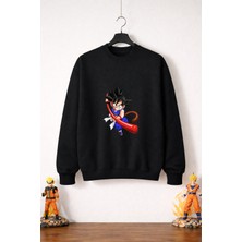 Petite Pati Dragon Ball Goku 2  Sweatshirt (3 Iplik %100 Pamuk)