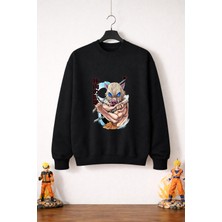 Petite Pati Demon Slayer Inosuke Sweatshirt (3 Iplik %100 Pamuk)