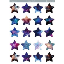 Miray Craft 1 Adet Uzay Temalı Sticker (12X17 Cm) Bullet Journal,scrapbook, Ajanda ve Planlayıcı Için