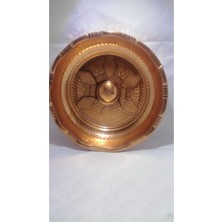 UltraMint El Işlemeli Kırmızı Bakır Hamam Tası 20 Cm, Zarif ve Şık Tasarım