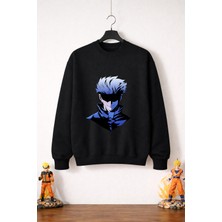 Petite Pati Jujutsu Kaisen Satoru 3 Sweatshirt (3 Iplik %100 Pamuk)