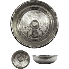 UltraMint El Işlemeli Bakır Hamam Tası, 20CM, Geleneksel Tasarım, Şık ve Sağlam