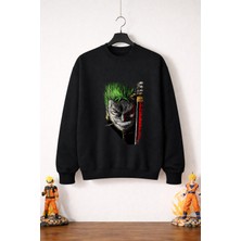 Petite Pati One Piece Zoro 4 Sweatshirt (3 Iplik %100 Pamuk)
