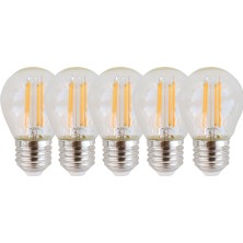 Sunlight Rustik G45 Dekoratif LED Ampul 4W E27 5 Adet Beyaz