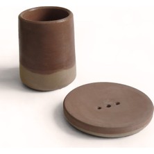 UltraMint Modern Beton Diş Fırçalık ve Sabunluk Takımı, Şık ve Kullanışlı Tasarım