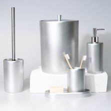 UltraMint Şık ve Kullanışlı Banyo Seti - Parlak Gümüş Renk, Temizlik Için Ideal