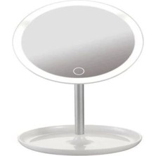 SHC4200 Dokunmatik LED Işıklı USB Li Yuvarlak Masa Üstü Makyaj Aynası Makyaj Aynası Ledli