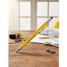 Endorfia Libe-Çok Fonksiyonlu Mühendis ve Mimar Kalemi (Metre, Su Terazisi, Mini Yıldız ve Düz Tornavida Ucu ) (Kişiye Özel)