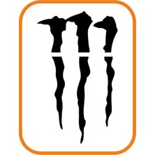 Mlh Store Monster Pençe Far Veya Cam Altı Büyük Oto Özel Yeni Sticker Siyah 33*20 cm