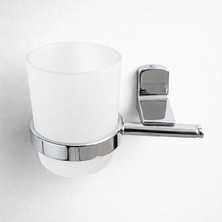 Badem10 Lüx Diş Fırçalık Vidalı Krom Paslanmaz Banyo Aksesuarı Duvara Monte Sağlam Yapı Modern Tasarım