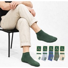 Kral Socks - Erkek Patik Lacose Kabartma Desenli (5 Adet) Bambu Dikişsiz Parfümlü Kısa Çorap