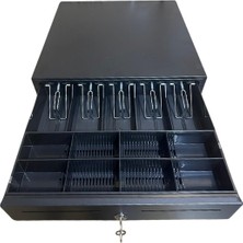 Dbpos NT-335 Metal Para Çekmecesi 5 Gözlü Plastik Alt Tabla cm 41 x 41 x 11 cm