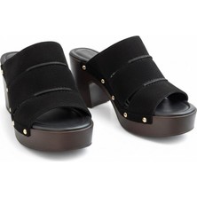 Ne&Ve Shoes Süet Hakiki Deri Hafif Tabanlı Dikiş Detaylı Kadın Takunya Terlik