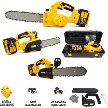 Branzeg 36V 15 Pilli Şarjlı Ağaç Kesme Budama Testeresi Çift Bataryalı