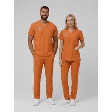 Dr. Mitra Klinik Destek Forması | Yönetmeliğe Uygun Orange Ochre (Turuncu) Üniformalar Unisex