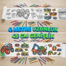 Mixoyuncak Boyama Kitabı Rulo 4 Metre Dev Boy - Canavar Arabalar 45 cm