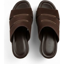 Ne&Ve Shoes Süet Hakiki Deri Hafif Tabanlı Dikiş Detaylı Kadın Takunya Terlik