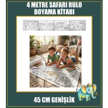 Mixoyuncak Orman Macerası Safari Dev Rulo Boyama Kağıdı 4 Metre Eğitici Etkinlik
