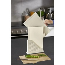 Favorin 4 Parça Standlı Kesme Tahtası Seti - Çoklu Doğrama Tahtası Ekmek Sebze Et Kesim Panosu